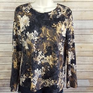 Croft and Barrow long sleeve floral top